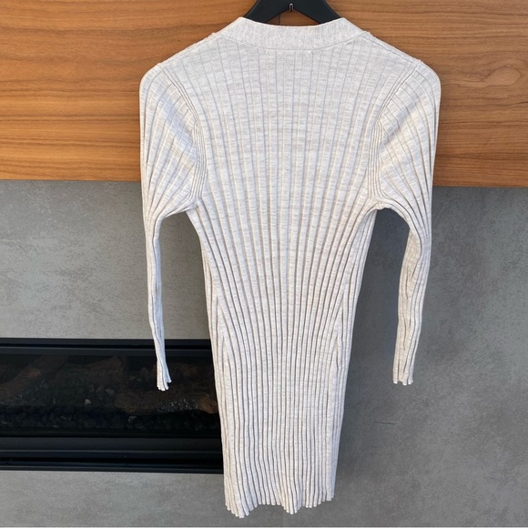 Peruvian Connection Long Ribbed Beige Cardigan, Size S - Picture 7 of 7